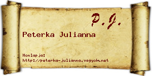 Peterka Julianna névjegykártya